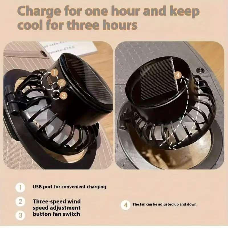 【Local Stock!Fast Shipping!】2025 Solar Fan Hat, Detachable Neck Fan, UPF 50+ Wide Brim Sun Hat, 3 Adjustable Positions, Essential Outdoor Gear for Men and Women Camping, Travel, Fishing - XC
