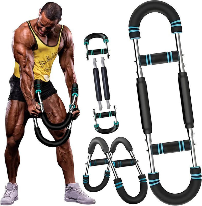 Arm Trainer, 60-110Lb Adjustable Chest Workout Equipment, Arm Trainer, Arm Strength Trainer, Portable Power Twister Bar,Portable Spring Resistance for Home Workout Equipment