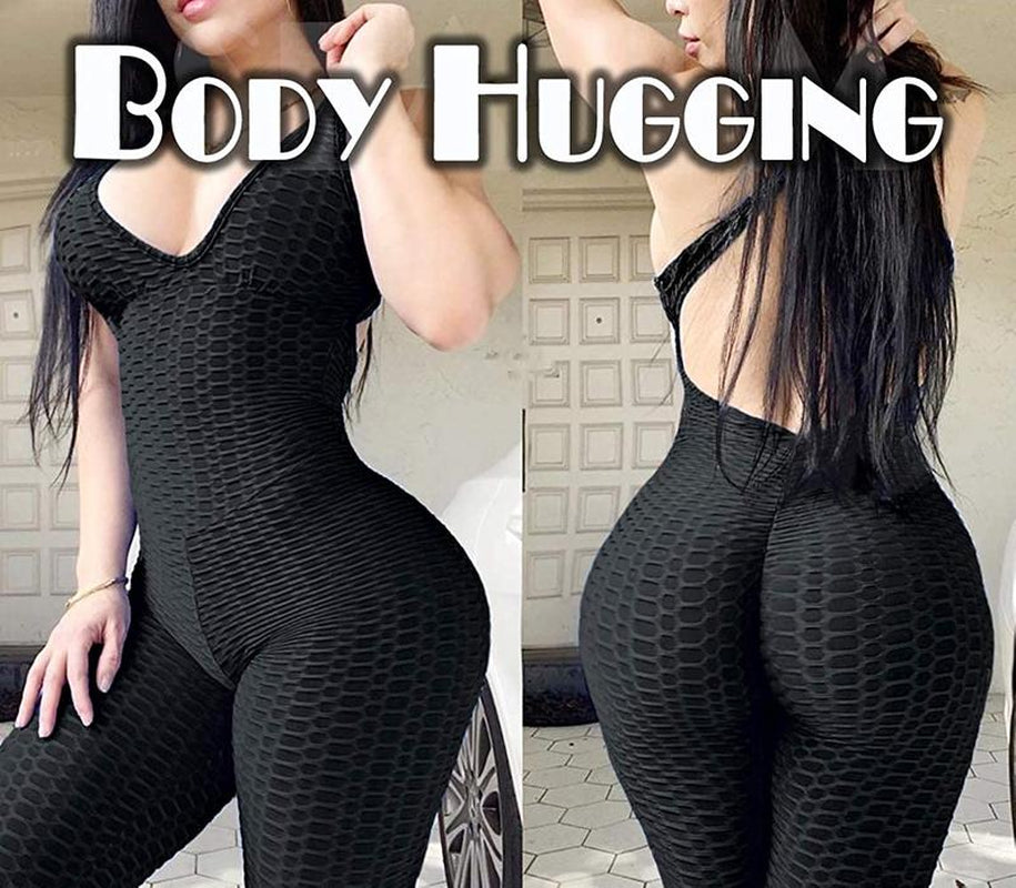 Womens Jumpsuit One Piece Sports Yoga Bodysuit Leggings Romper