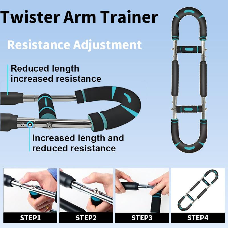 OVER SELF ARM Twister Exerciser Adjustable Chest Workout Equipment Arm Trainer for Men Detachable Power Twister Gym Equipment for Home for Enhancing Upper Body Muscle
