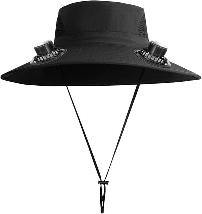 【Local Stock!Fast Shipping!】2025 Solar Fan Hat, Detachable Neck Fan, UPF 50+ Wide Brim Sun Hat, 3 Adjustable Positions, Essential Outdoor Gear for Men and Women Camping, Travel, Fishing - XC