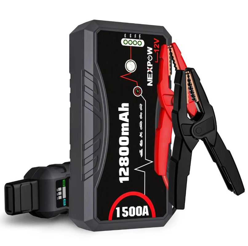 8000A Car Jump Starter,12Vauto Battery Booster for up to 7.0L Gas & 5.5L Dieselengines, Portable Lithium Pack with LED Light & USBQC3.0