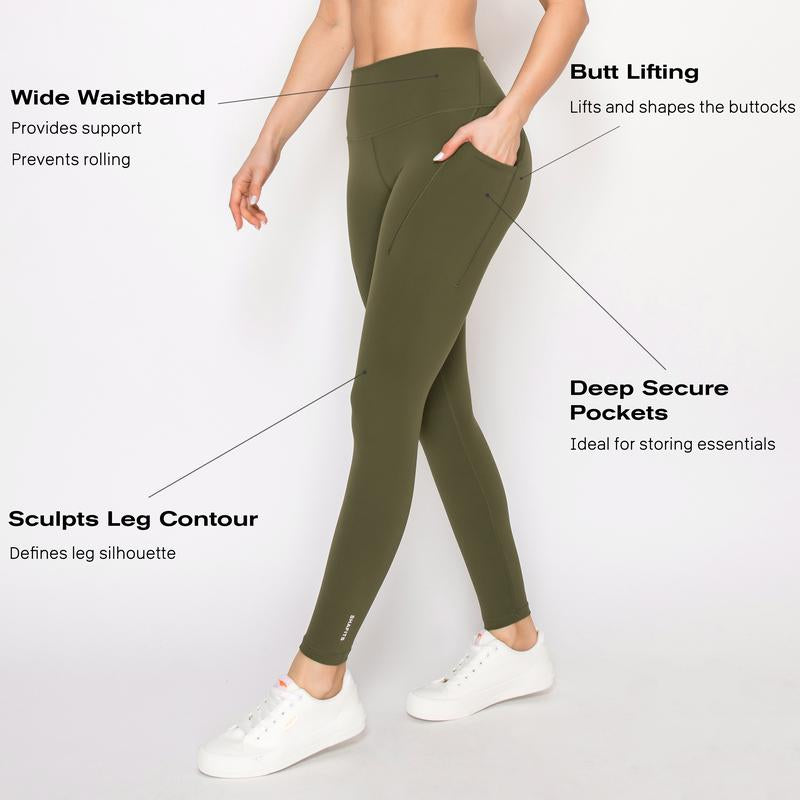 SHAFITS Workout Yoga Pants with Pockets, Features Remarkable Tummy Control, Ideal for Workouts and Fitness Activities
