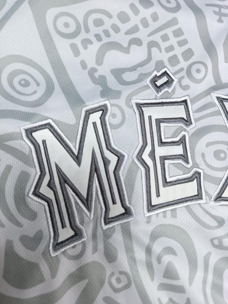 Men'S Baseball Jersey, Short Sleeve Mexico Embroidered Shirt for Sports