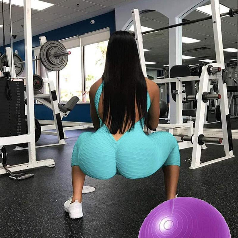 Womens Jumpsuit One Piece Sports Yoga Bodysuit Leggings Romper
