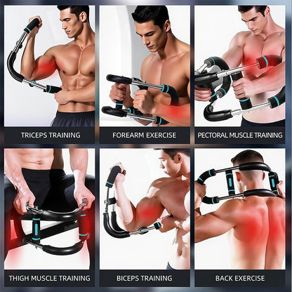 OVER SELF ARM Twister Exerciser Adjustable Chest Workout Equipment Arm Trainer for Men Detachable Power Twister Gym Equipment for Home for Enhancing Upper Body Muscle