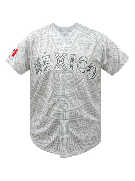 Men'S Baseball Jersey, Short Sleeve Mexico Embroidered Shirt for Sports