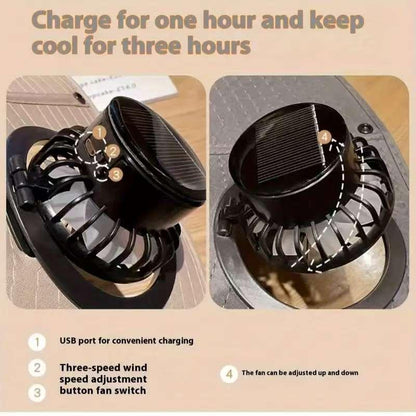 【Local Stock!Fast Shipping!】2025 Solar Fan Hat, Detachable Neck Fan, UPF 50+ Wide Brim Sun Hat, 3 Adjustable Positions, Essential Outdoor Gear for Men and Women Camping, Travel, Fishing - XC