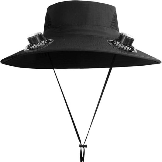 【Local Stock!Fast Shipping!】2025 Solar Fan Hat, Detachable Neck Fan, UPF 50+ Wide Brim Sun Hat, 3 Adjustable Positions, Essential Outdoor Gear for Men and Women Camping, Travel, Fishing - XC