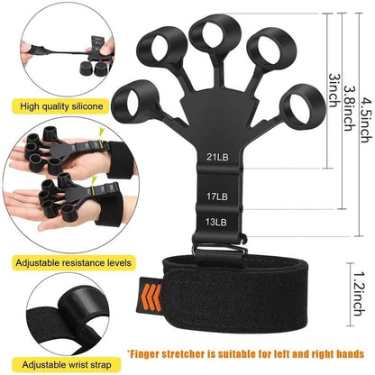 5 PCS Grip Strength Trainer Kit, Hand Gripper Strengthener, Forearm Strengthener, Finger Strengthener Adjustable Resistance Thigh Master Adjustable Hydraulic Chest Exerciser Adjustable Barbell Weight Set Standard Cast Iron Barbell Set