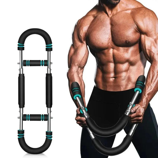 Arm Trainer, 60-110Lb Adjustable Chest Workout Equipment, Arm Trainer, Arm Strength Trainer, Portable Power Twister Bar,Portable Spring Resistance for Home Workout Equipment