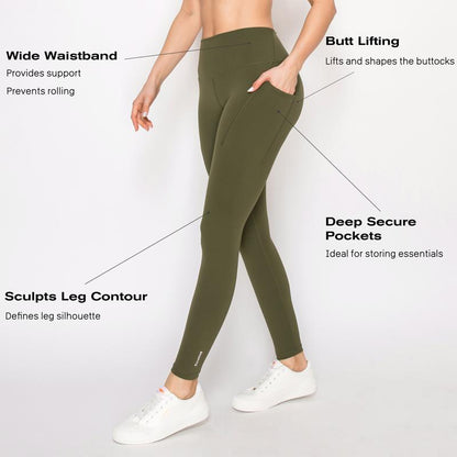 SHAFITS Workout Yoga Pants with Pockets, Features Remarkable Tummy Control, Ideal for Workouts and Fitness Activities